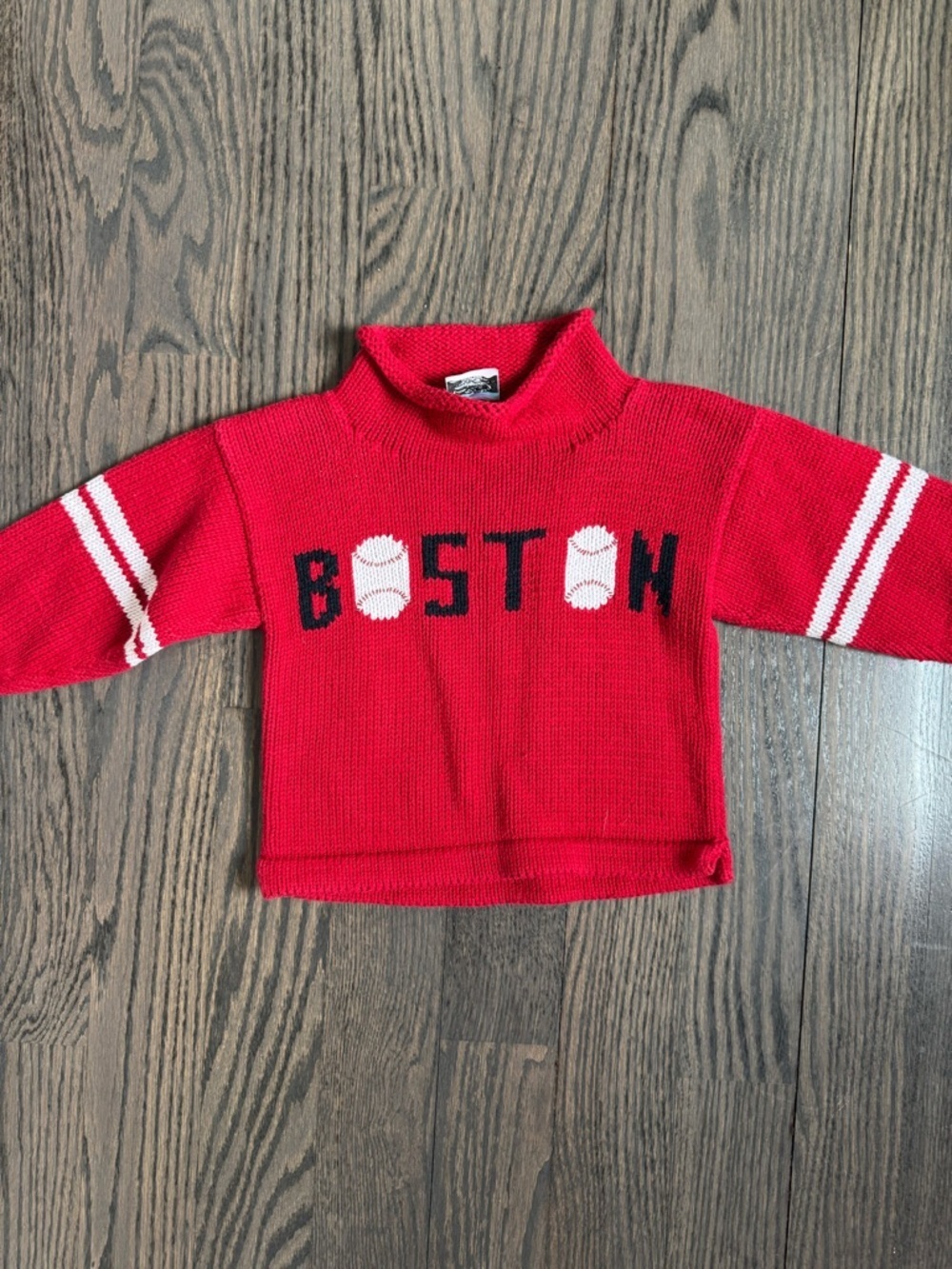 Pocket Full Of Posies Boston Red Sox Baseball Themed Sweater Size 2T